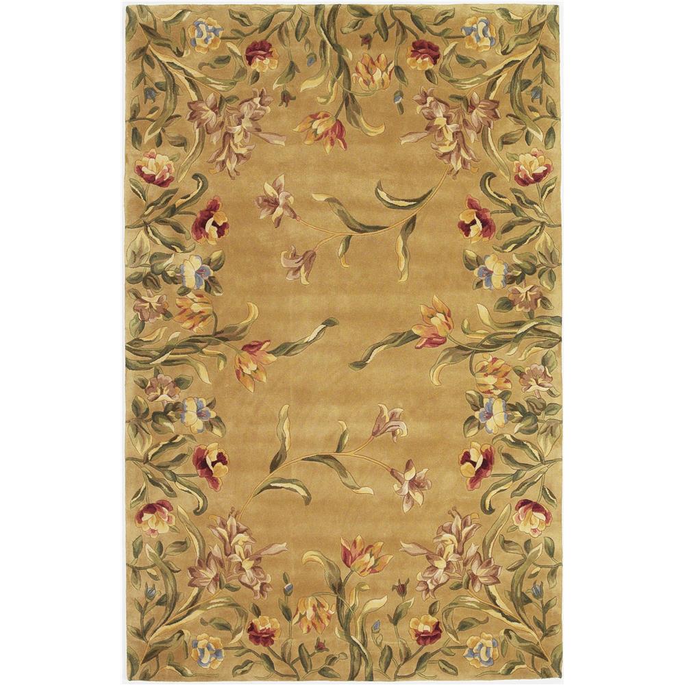 KAS 9080 Emerald 2 Ft. 6 In. X 4 Ft. 6 In. Rectangle Rug in Gold